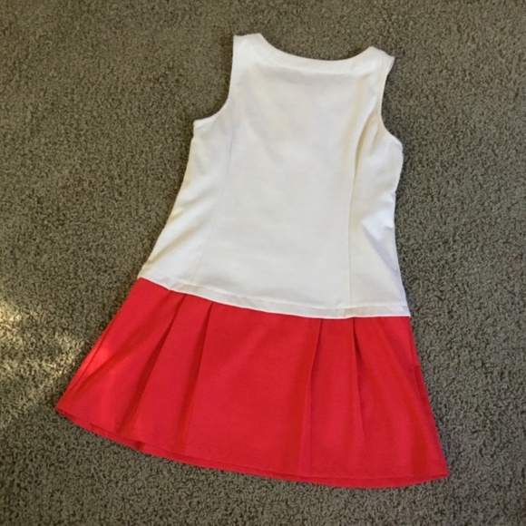 Vintage Women’s Sleeveless Orange & Beige Mod Drop-Waist Dress, Y2K does 1960’s - Picture 10 of 10